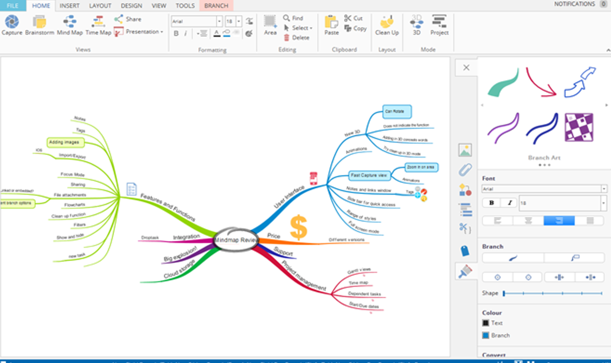 ảnh chụp màn hình phần mềm imindmap 10